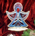 Kombi-Angebot Fensterbild Engel + Holzrahmen stehend