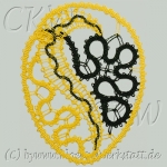Osterei - Idrija Spitze + Mailänder Spitze