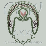 Osterei - Idrija Spitze + Mailänder Spitze