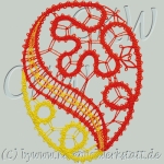 Osterei - Idrija Spitze + Mailänder Spitze