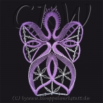 Klöppelmuster Fensterbild Engel + 1 Rolle Franks BW NeB 30/3 (freie Farbwahl)