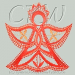 Klöppelmuster Fensterbild Engel