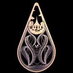 Klöppelmuster Fernsterbild Tropfen