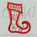 Klöppelmuster Elfenstiefel