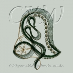 Klöppelmuster Glocke mit Slincas